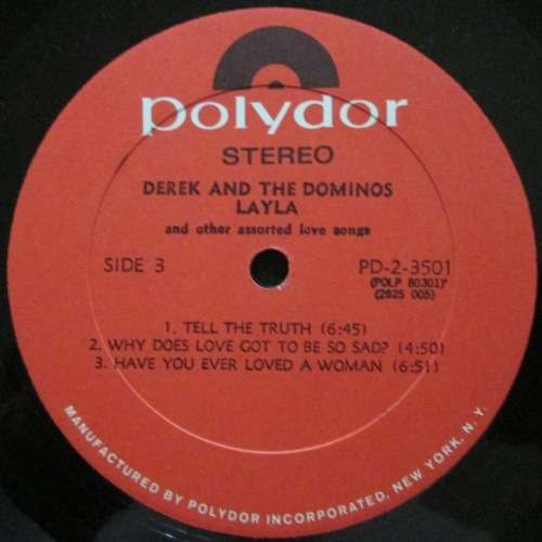 DEREK AND THE DOMINOS - LAYLA AND OTHER ASSORTED LOVE SONGS (LP/VINYL)