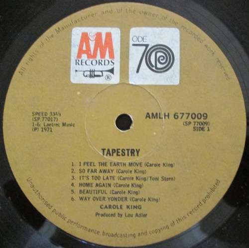 CAROLE KING - TAPESTRY  (LP/VINYL)