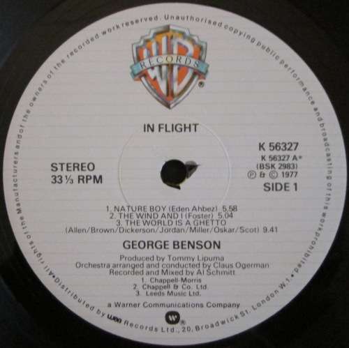 GEORGE BENSON - IN FLIGHT (LP/VINYL)