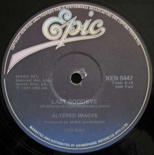 ALTERED IMAGES - DONT TALK TO ME ABOUT LOVE / LAST GOODBYE (MAXI SINGLE/VINYL)