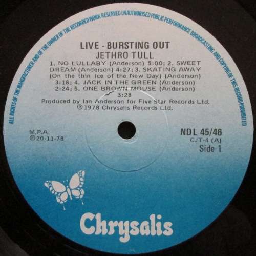 JETHRO TULL - LIVE - BURSTING OUT (2xLP/VINYL)