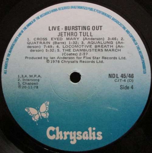 JETHRO TULL - LIVE - BURSTING OUT (2xLP/VINYL)