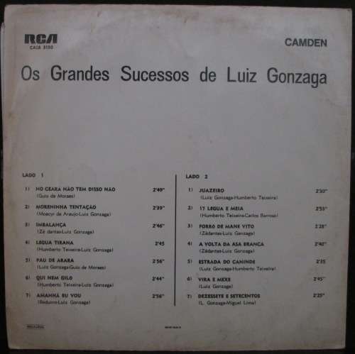 LUIZ GONZAGA  -  OS GRANDES SUCESSOS DE LUIZ GONZAGA  (LPVINYL)