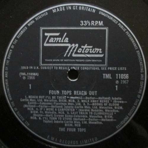FOUR TOPS - REACH OUT  (LP/VINYL)