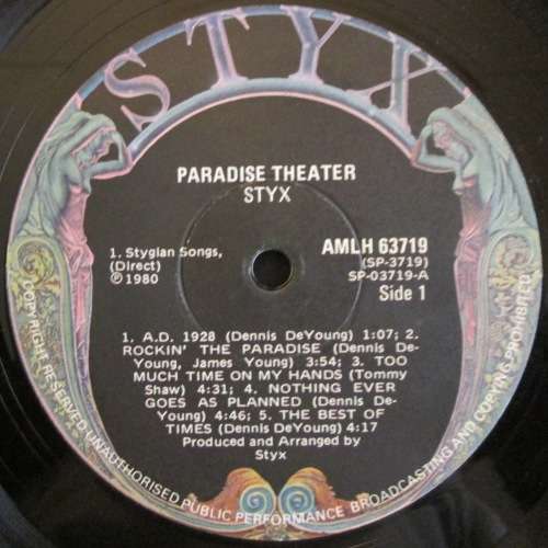 STYX - PARADISE THEATRE  (LP/VINYL)
