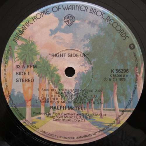 RALPH McTELL - RIGHT SIDE UP  (LP/VINYL)