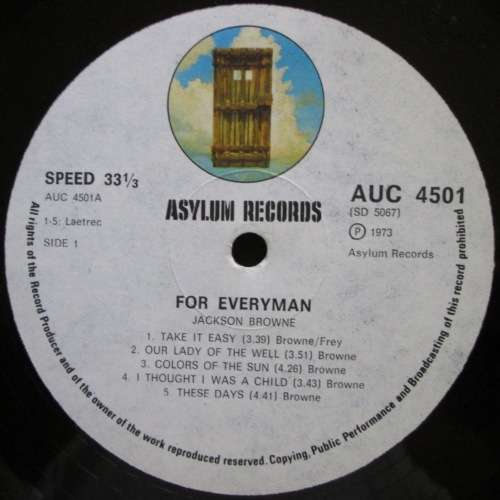 JACKSON BROWNE - FOR EVERYMAN  (LP/VINYL)