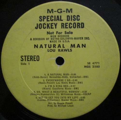 LOU RAWLS - NATURAL MAN  (LP/VINYL)