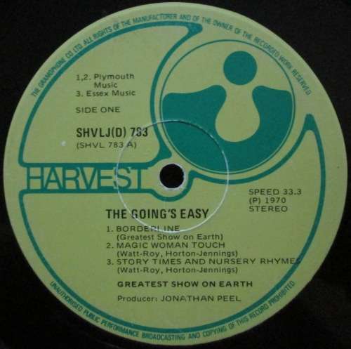THE GREATEST SHOW ON EARTH - THE GOINGS EASY  (LP/VINYL)