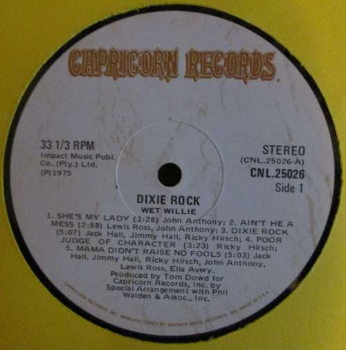 WET WILLIE - DIXIE ROCK  (LP/VINYL)