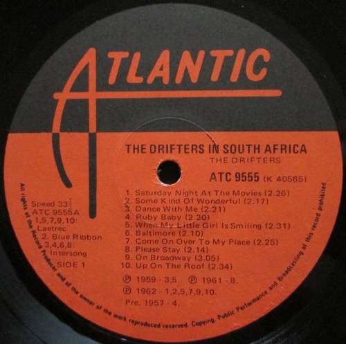 THE DRIFTERS - THE DRIFTERS IN SOUTH AFRICA  (LP/VINYL)