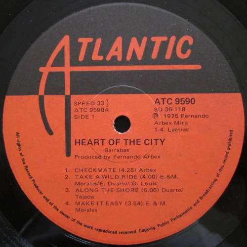 BARRABAS - HEART OF THE CITY  (LP/VINYL)