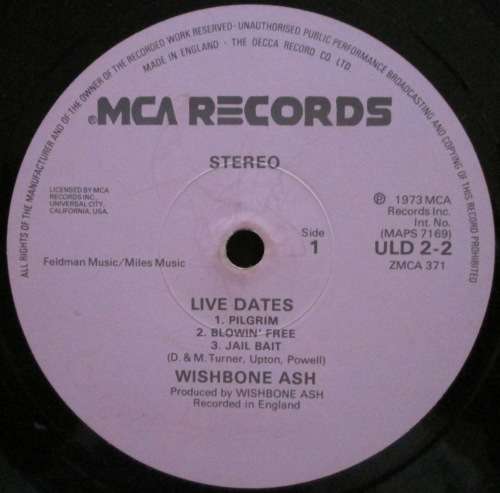 WISHBONE ASH - LIVE DATES (2xLP/VINYL)