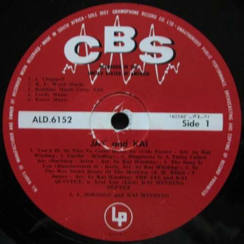 J.J. JOHNSON / KAI WINDING - JAY AND KAI  (LP/VINYL)