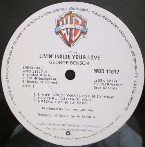 GEORGE BENSON - LIVING INSIDE YOUR LOVE (2xLP/VINYL)