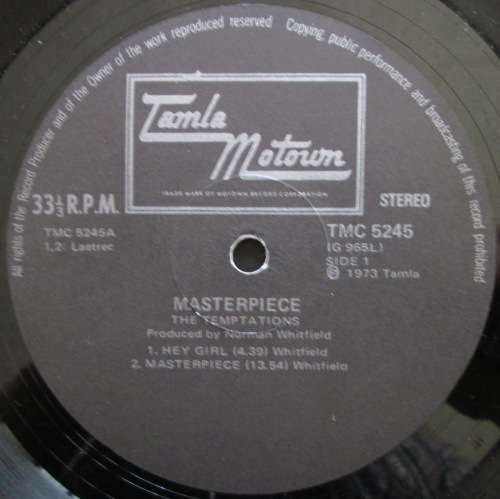 THE TEMPTATIONS - MASTERPIECE  (LP/VINYL)