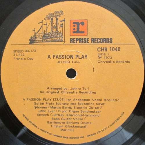 JETHRO TULL - A PASSION PLAY  (LP/VINYL)