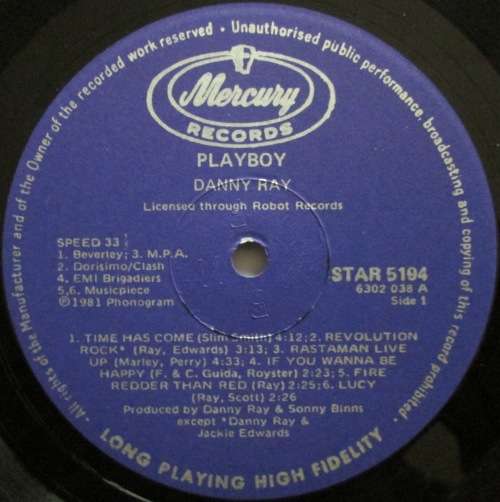 DANNY RAY - PLAYBOY   (LP/VINYL)