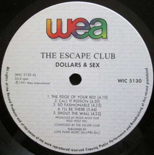THE ESCAPE CLUB - DOLLARS AND SEX   (LP/VINYL)