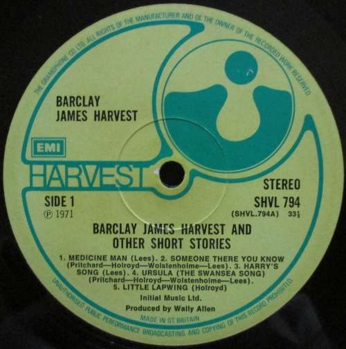 BARCLAY JAMES HARVEST - BARCLAY JAMES HARVEST AND OTHER SHORT STORIES  (LP/VINYL)