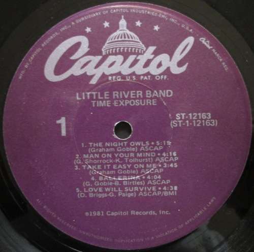 LITTLE RIVER BAND - TIME EXPOSURE  (LP/VINYL)