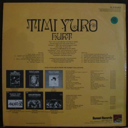 TIMI YURO - HURT   (LP/VINYL)