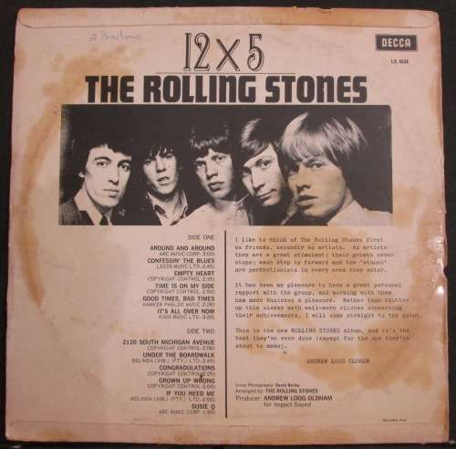 THE ROLLING STONES - 12X5  (LP/VINYL)