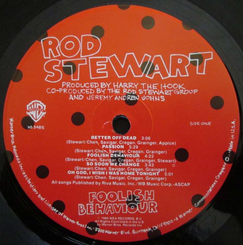 ROD STEWART - FOOLISH BEHAVIOUR   (LP/VINYL)