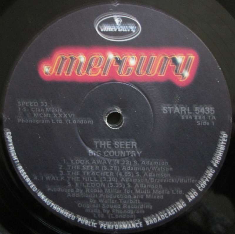 BIG COUNTRY - THE SEER  (LP/VINYL)
