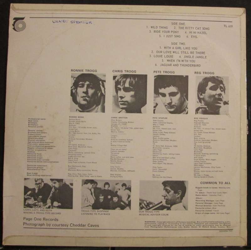 THE TROGGS  FROM NOWHERE (LP/VINYL)