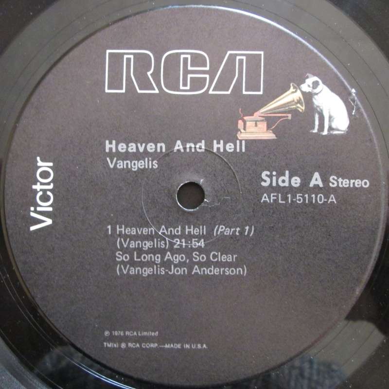 VANGELIS - HEAVEN AND HELL  (LP/VINYL)