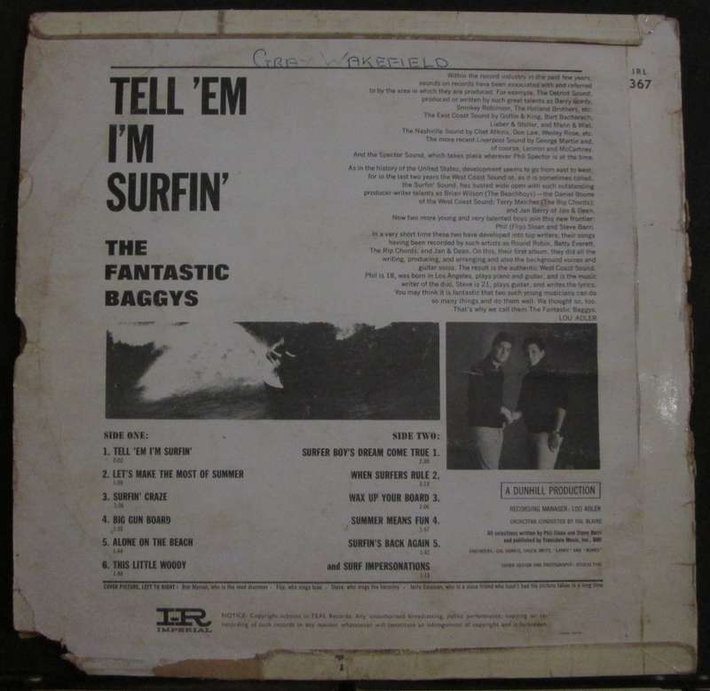 THE FANTASTIC BAGGYS - TELL EM IM SURFIN (LP/VINYL)