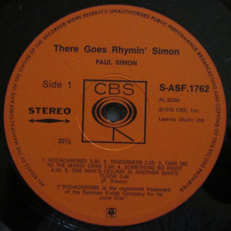 PAUL SIMON - THERE GOES RHYMIN SIMON  (LP/VINYL)