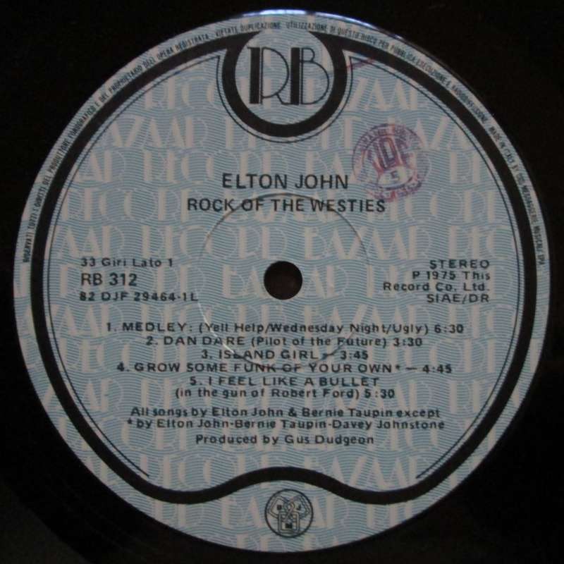 ELTON JOHN - ROCK OF THE WESTIES  (LP/VINYL)