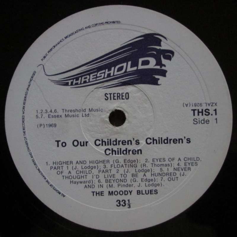 THE MOODY BLUES - TO OUR CHILDRENS CHILDRENS CHILDREN  (LP/VINYL)