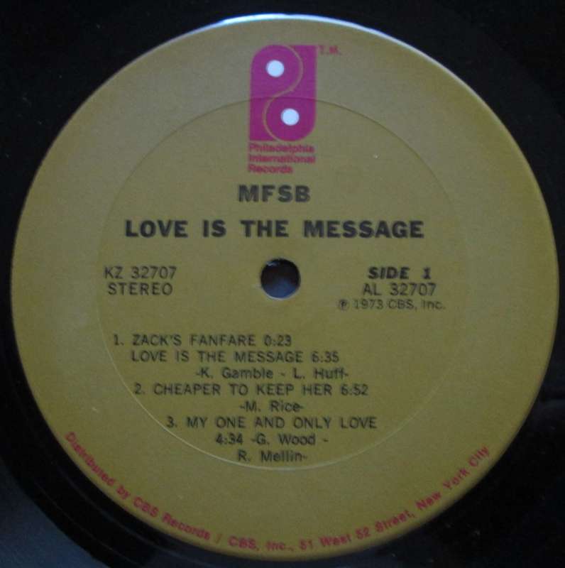 MFSB - LOVE IS THE MESSAGE  (LP/VINYL)