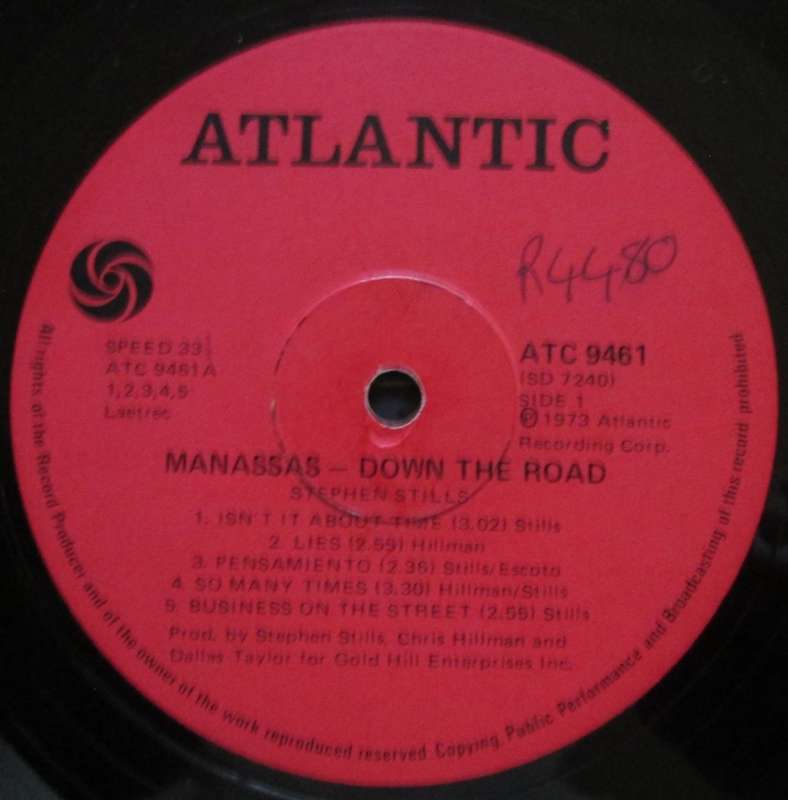 STEPHEN STILLS / MANASSAS - DOWN THE ROAD   (LP/VINYL)