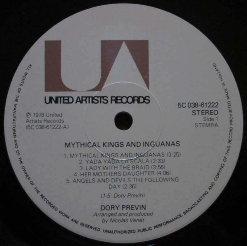 DORY PREVIN - MYSTICAL KINGS AND IGUANAS (LP/VINYL)