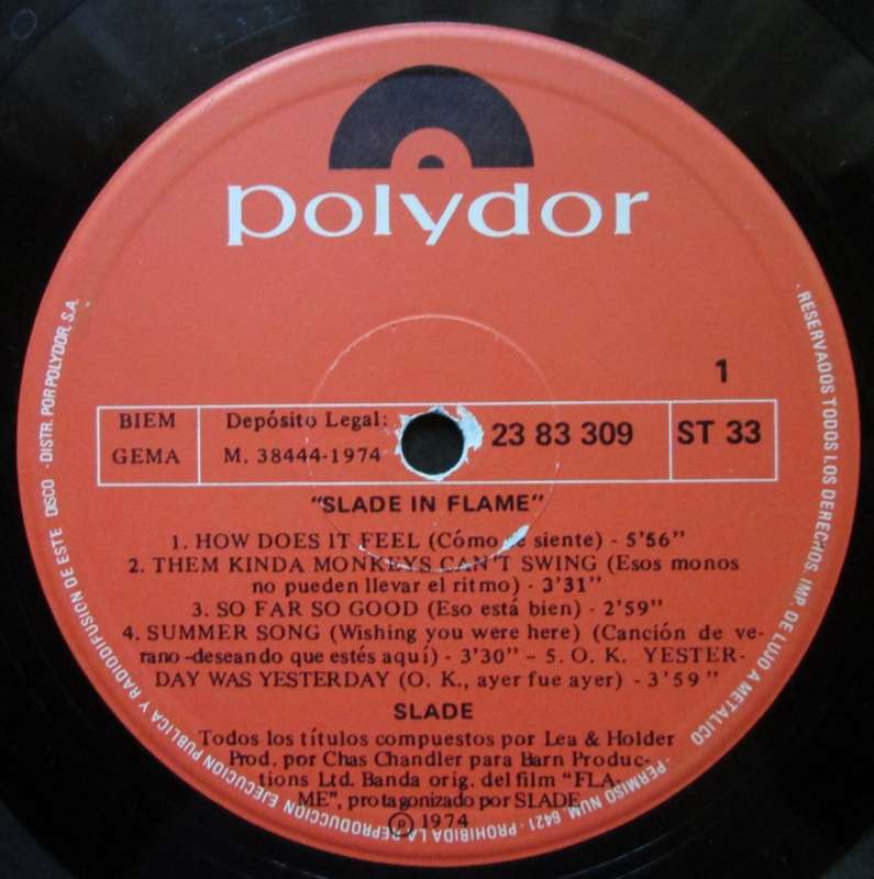 SLADE - SLADE IN FLAME  (LP/VINYL)