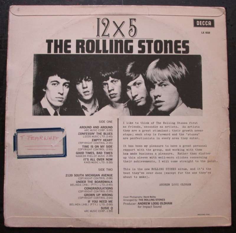 THE ROLLING STONES - 12X5  (LP/VINYL)