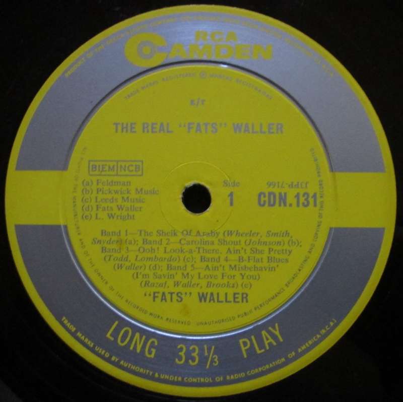 FATS WALLER - THE REAL FATS WALLER (LP/VINYL)