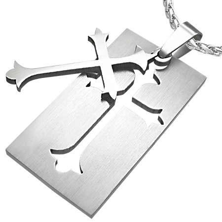 Gorgeous stainless steel cut-out pendant