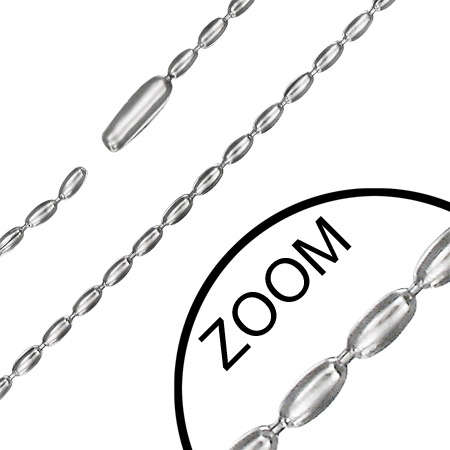 Stainless steel military ball oval link chain