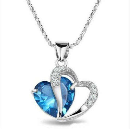 Heart Crystal Rhinestone Exquisite Charminng With Chain Necklace Pendant