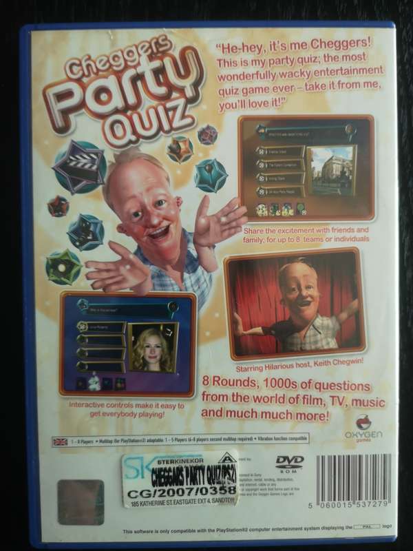 Cheggers Party Quiz - Playstation 2 Game