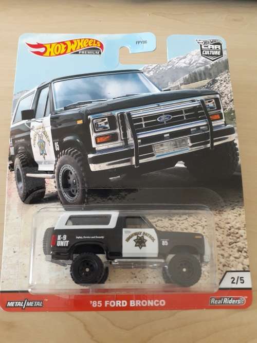 HOT WHEELS PREMIUM CAR CULTURE `85 FORD BRONCO (BLISTER BROKEN)