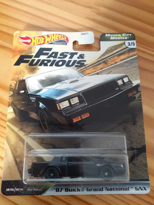HOT WHEELS `FAST AND FURIOUS` MOTOR CITY MUSCLE - `87 BUICK GRAND NATIONAL GNX