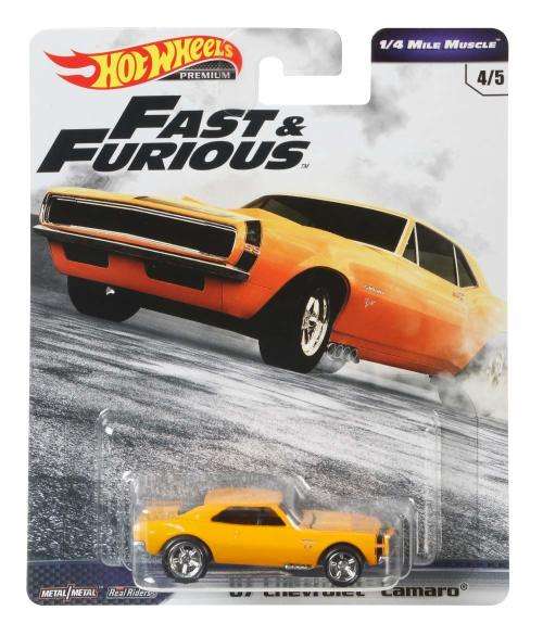 HOT WHEELS PREMIUM  `FAST AND FURIOUS` `67 CHEVROLET CAMARO