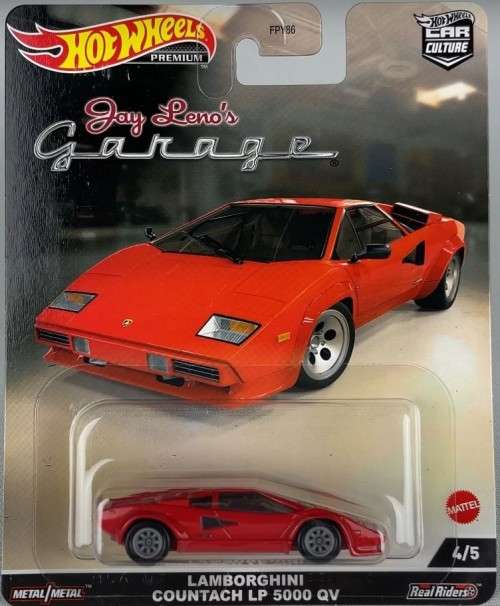 HOT WHEELS PREMIUM `JAY LENO`S GARAGE` LAMBORGHINI COUNTACH LP 500 QV