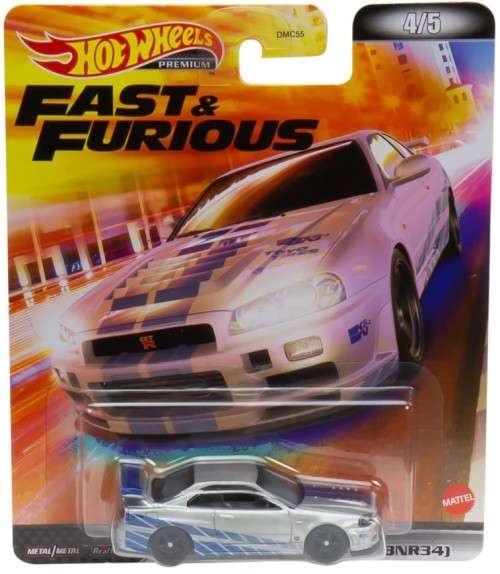 HOT WHEELS PREMIUM `FAST AND FURIOUS` 2022 RETRO ENTERTAINMENT SET (SET OF 5)